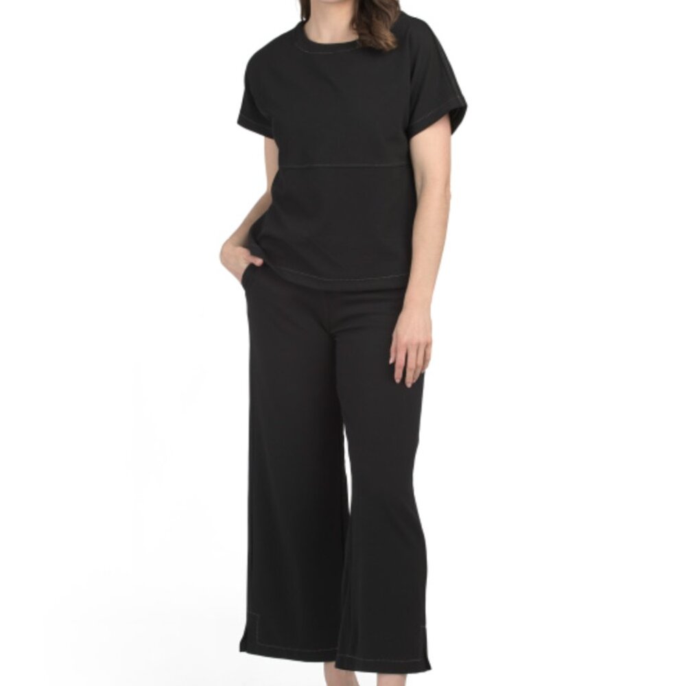 NWT Max Studio London Knitted Twill Top & Pants Set S MSRP $256